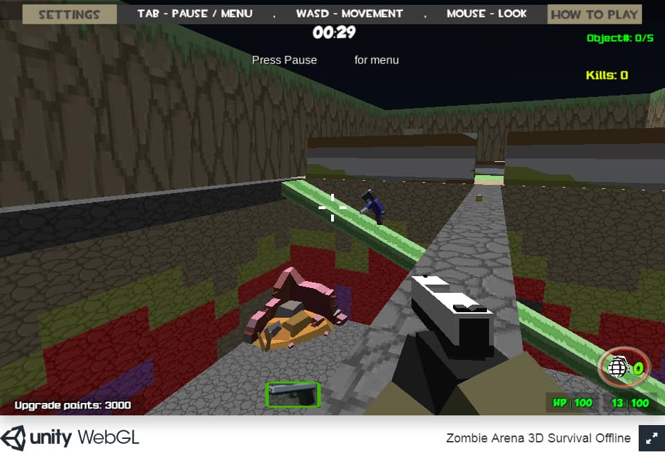 Zombie Arena 3D Survival Free Online Games