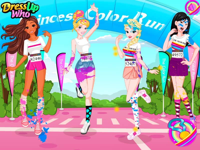 Princess Color Run Free Online Games